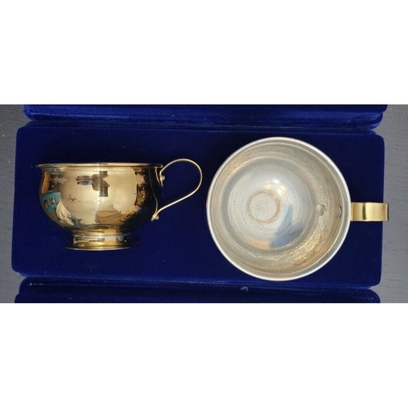 Skultuna 1607 Royal Brass Coffee Punch Mug Set of 2 Mid Century Swedish Nordic - Picture 1 of 7